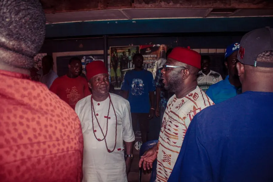 Dr. Nwankwor with community elders at an Oriri-Mgbede event
