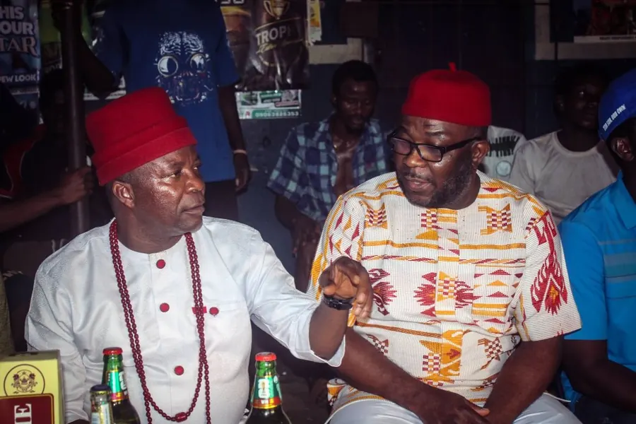 Dr. Nwankwor in conversation with a community elder